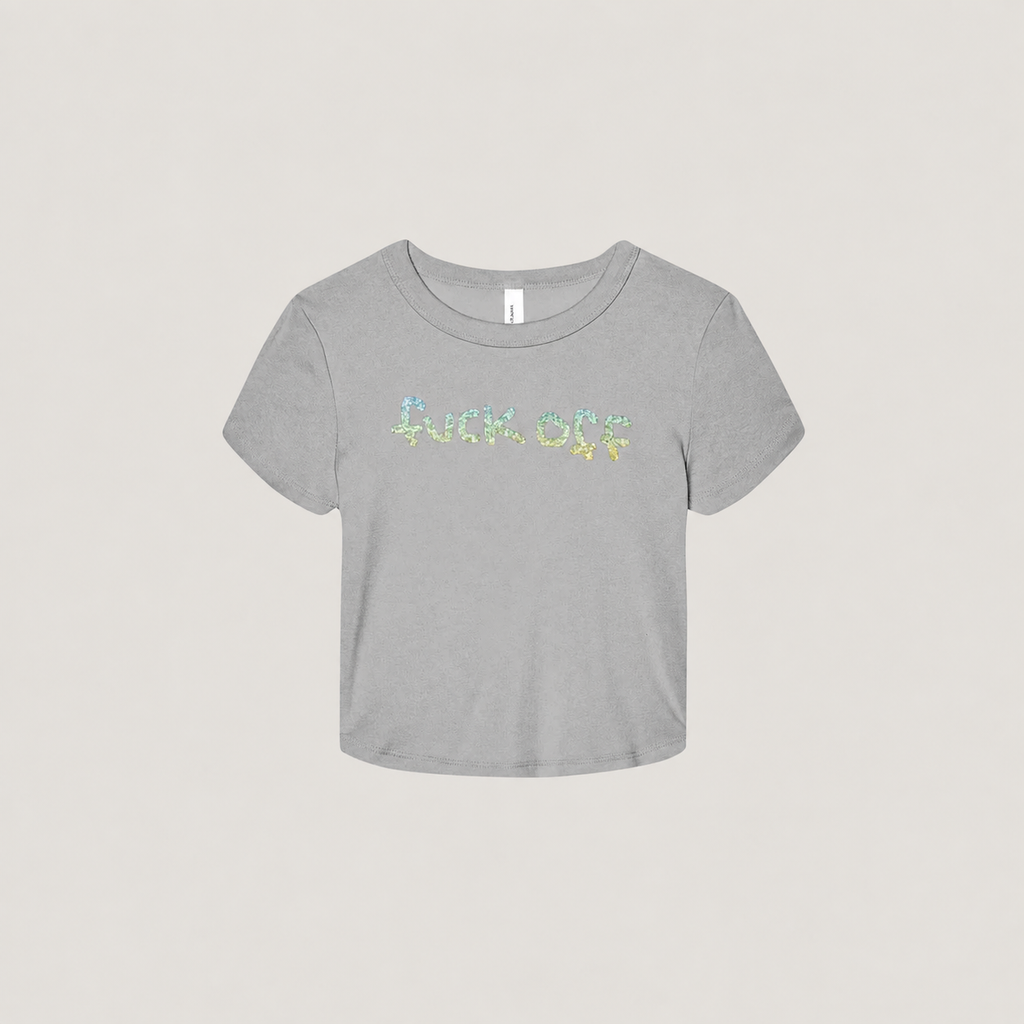 F*CK OFF CROPPED TEE