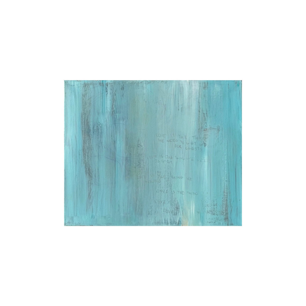 LOVE IS THE THING WE MUST GET OFF OUR CHESTS (I) (2024) (*46CM X 56CM X 2CM*)