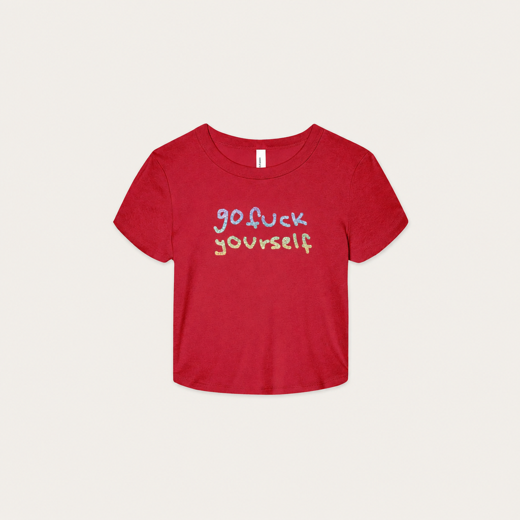 GO F*CK YOURSELF CROPPED TEE