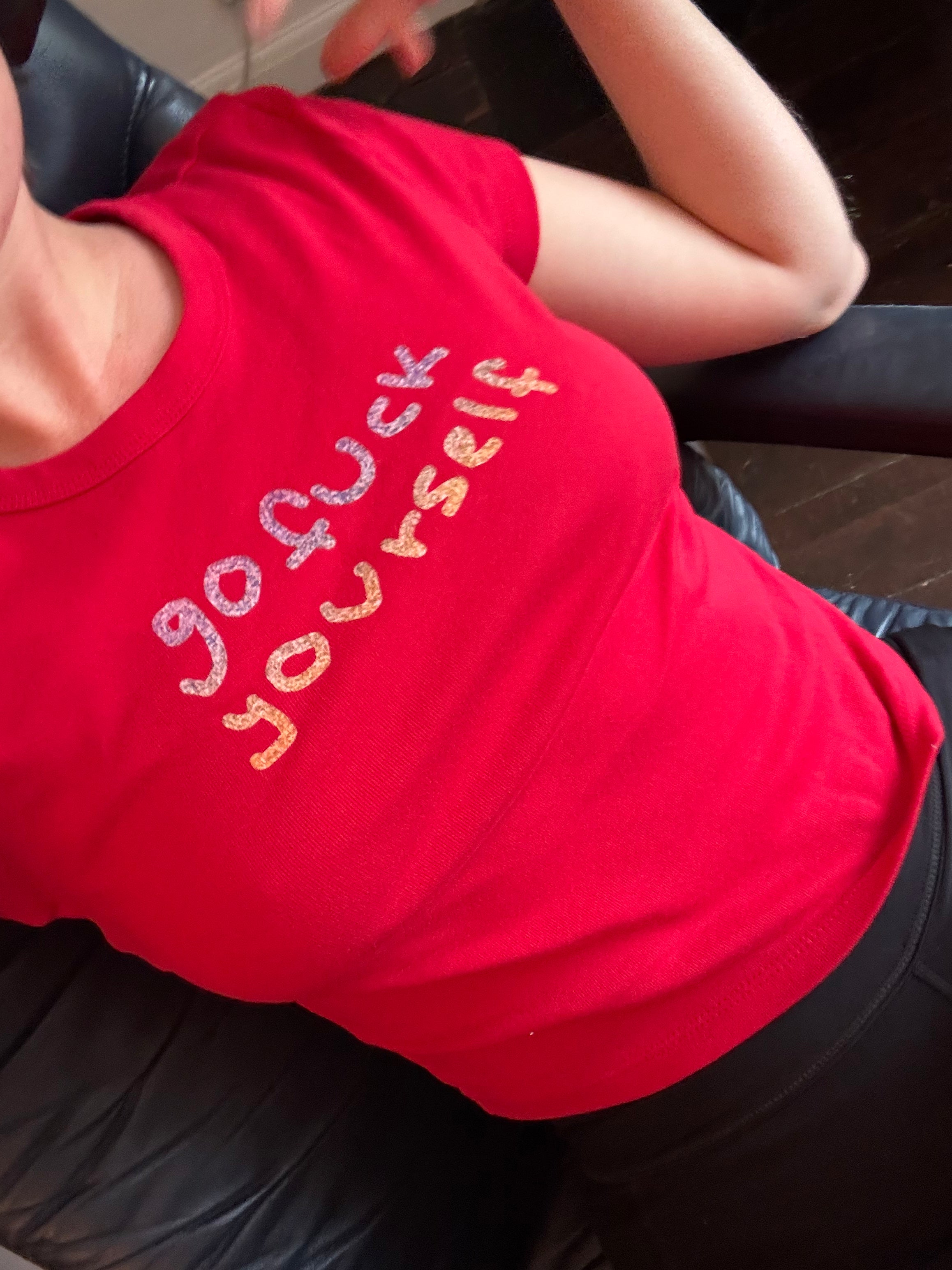 GO F*CK YOURSELF CROPPED TEE