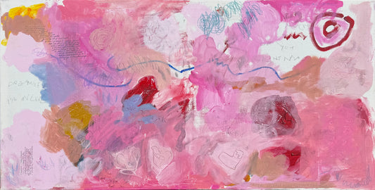 love note in pink (as when lovers' heartbeats sync)