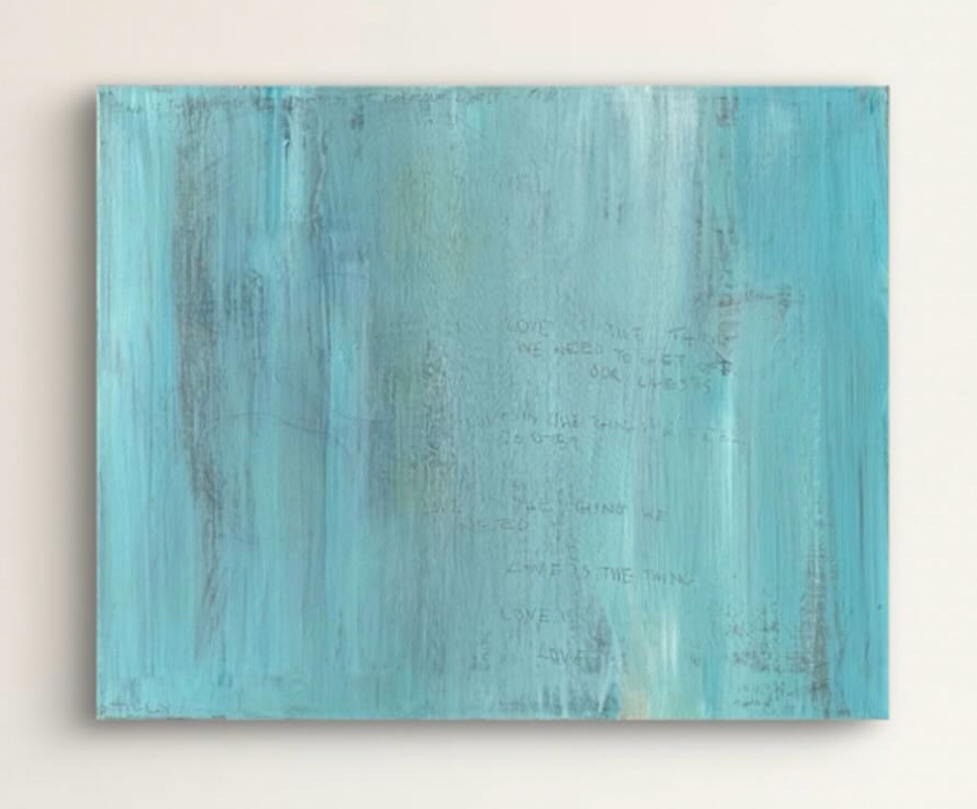 LOVE IS THE THING WE MUST GET OFF OUR CHESTS (I) (2024) (*46CM X 56CM X 2CM*)