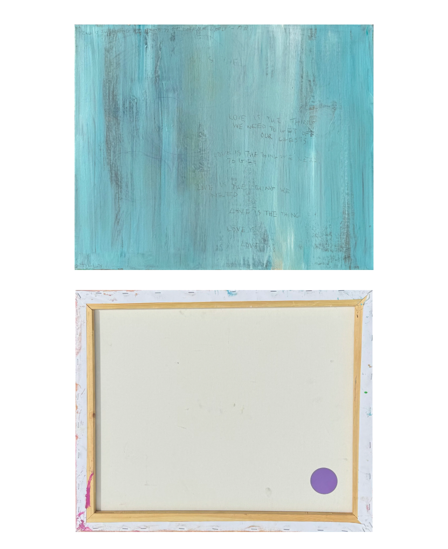 LOVE IS THE THING WE MUST GET OFF OUR CHESTS (I) (2024) (*46CM X 56CM X 2CM*)