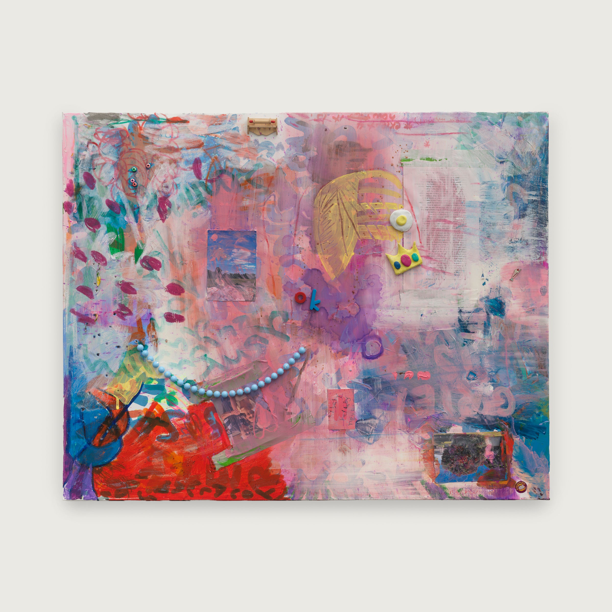 MY GRIEF IS A SPARROW IS A PEACOCK IS A PLANE (MY GRIEF IS PRIVATE IS COMMUNAL IS NOT MINE TO HOLD ALONE) (2025) (*102CM X 81.5CM X 2CM)