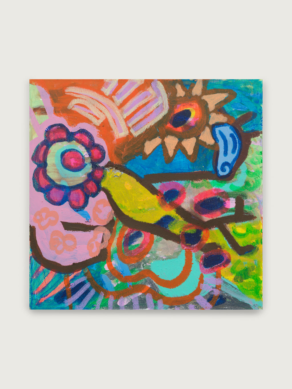 BIRD FLOWER SUN (ONE DAY YOU'LL GET TO SAY I KNEW HER) (2026) (*40.5CM X 40.5CM X 4CM*)