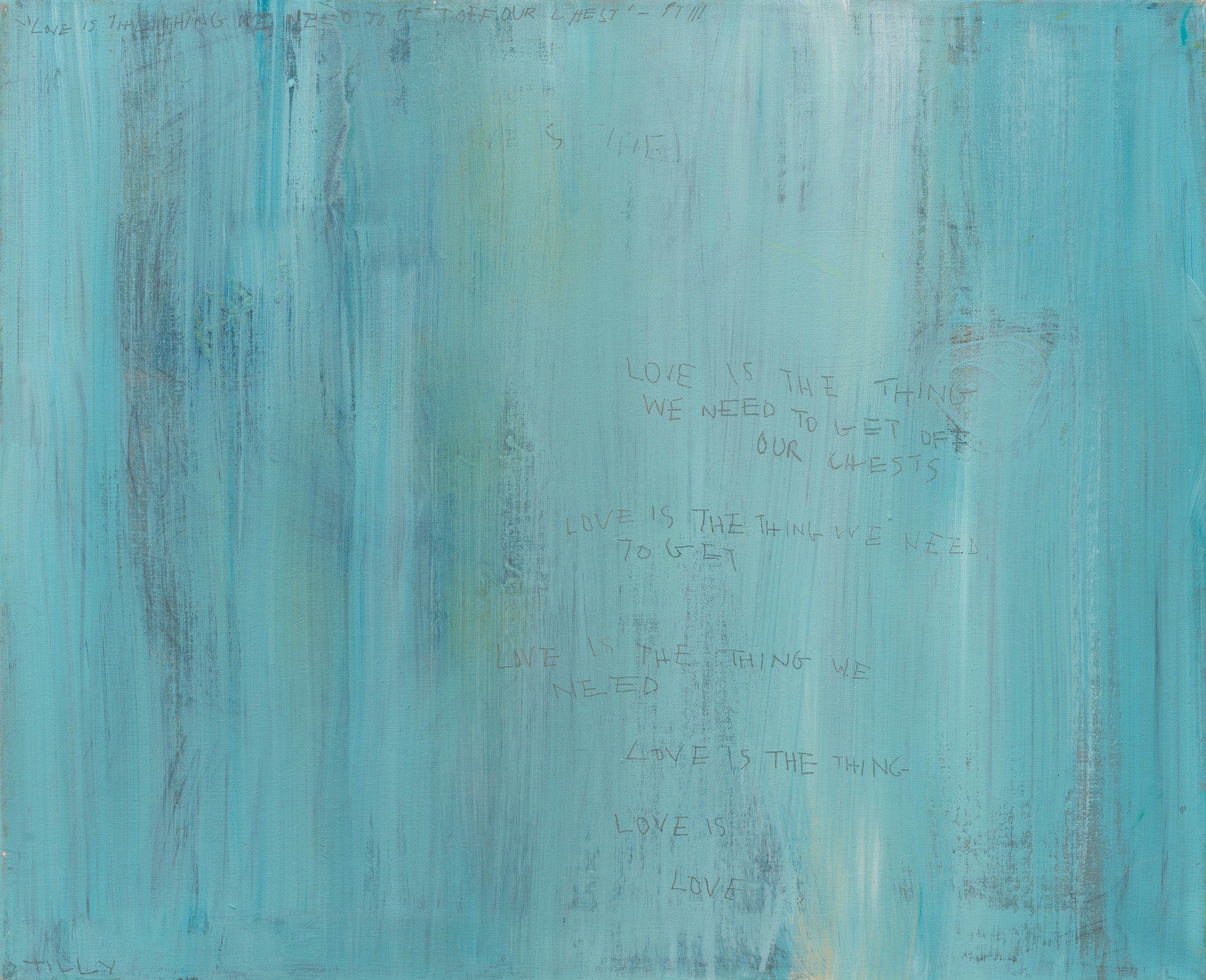 LOVE IS THE THING WE MUST GET OFF OUR CHESTS (I) (2024) (*46CM X 56CM X 2CM*)
