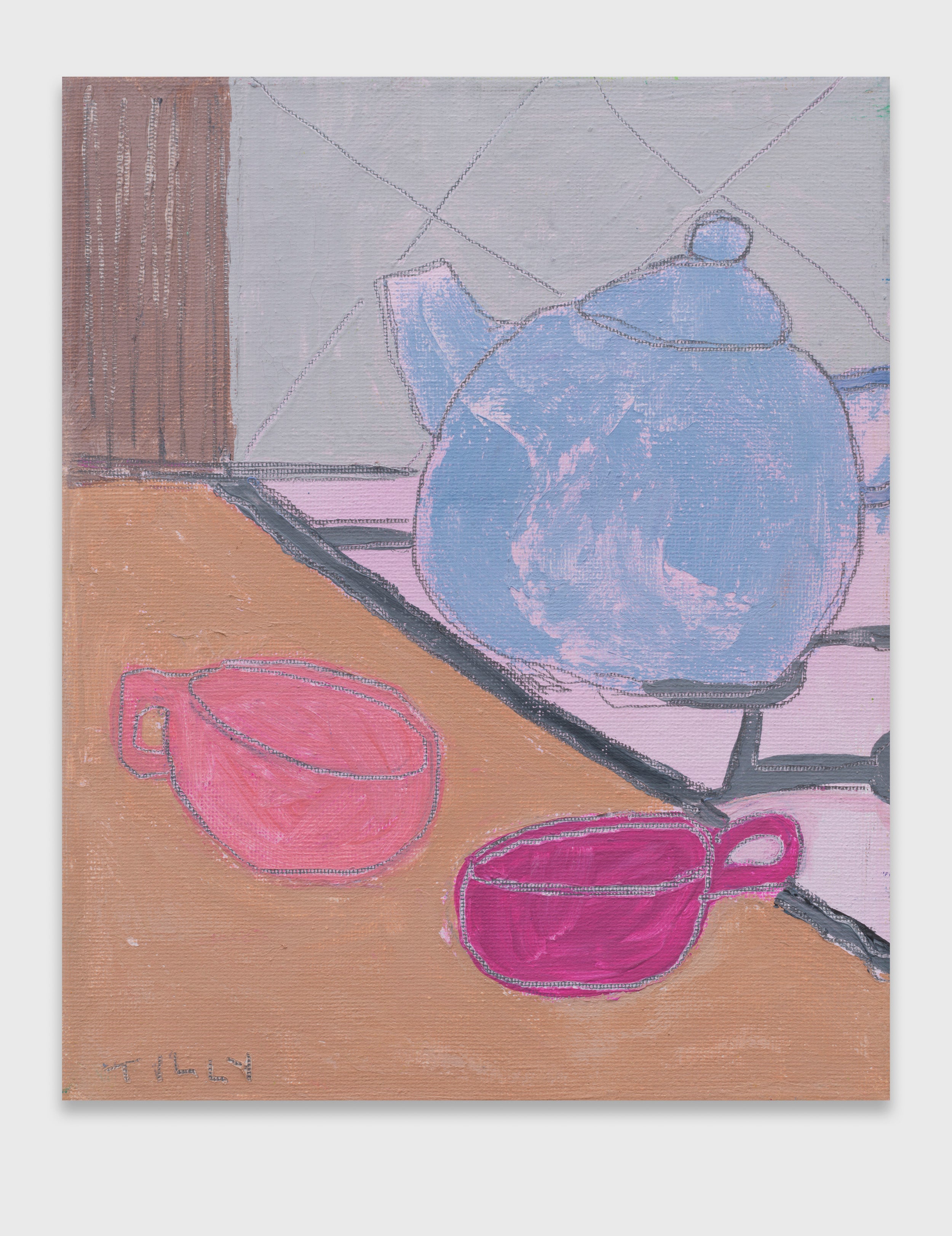 PINK TEACUPS (2024) (*20CM X 25CM X 2CM*)