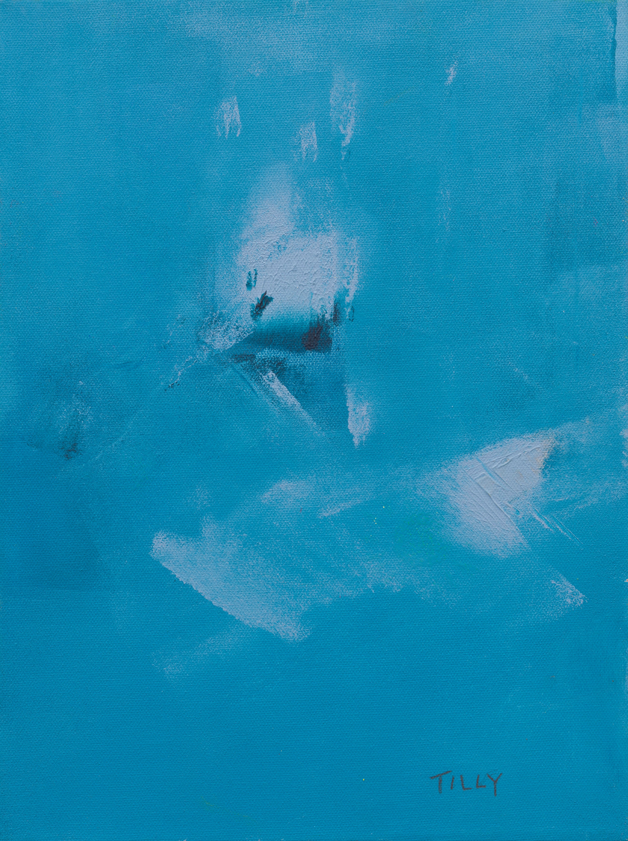 UNTITLED BLUE ABSTRACT (2023) (*40CM X 30CM X 2CM*)