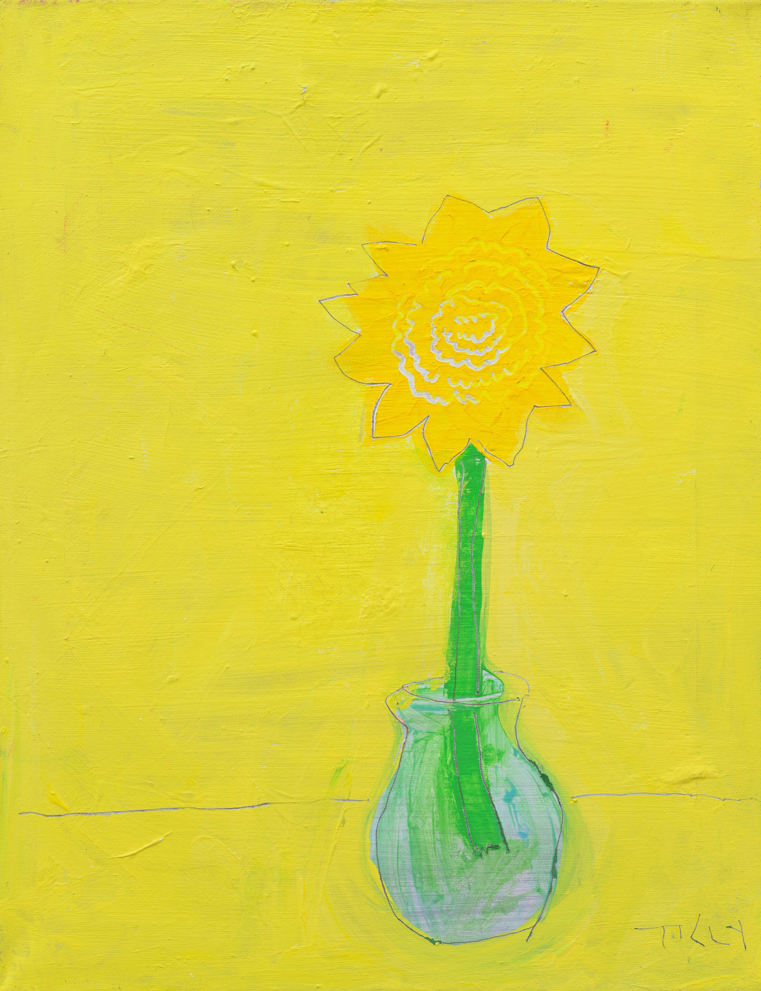 YELLOW SUNFLOWER (2024) (*56CM X 46CM X 2CM*)