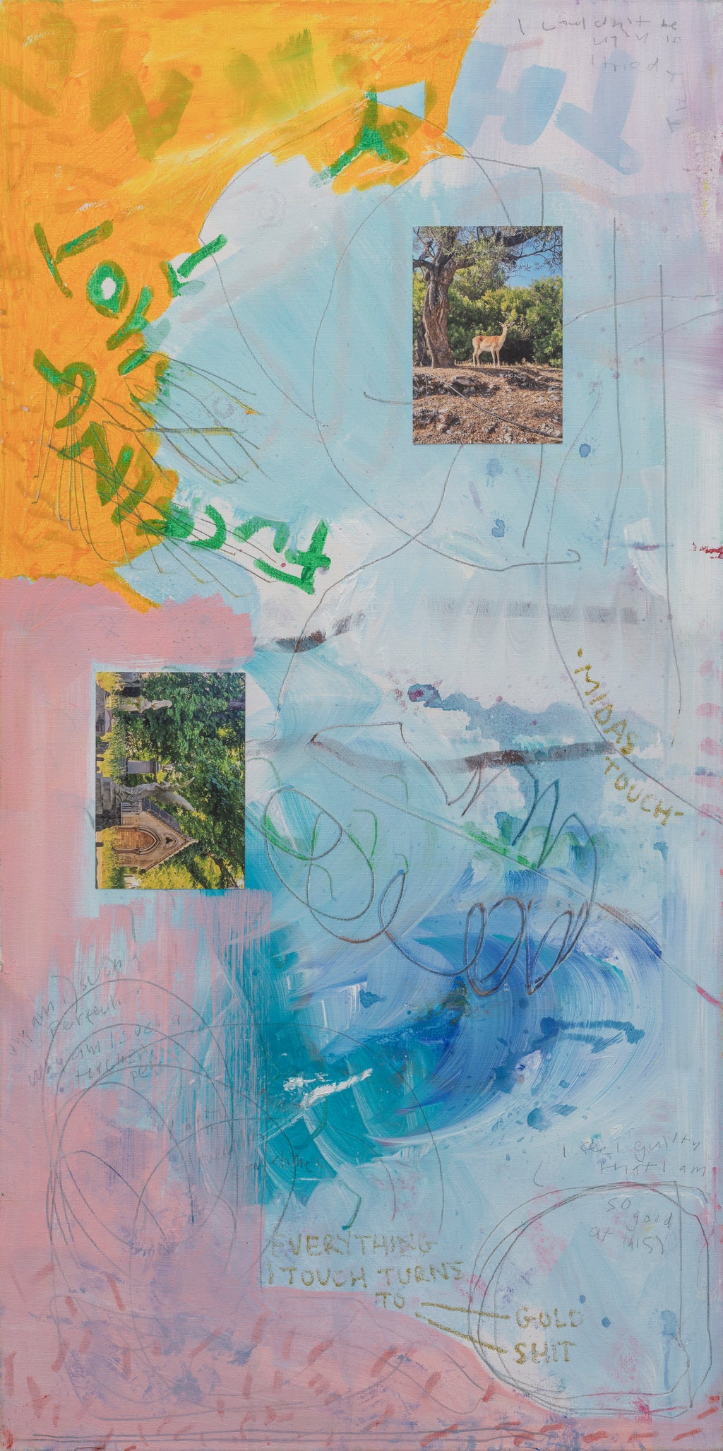 EVERYTHING I TOUCH (TURNS TO GOLD TURNS TO SHIT) (2025) (*100CM X 50CM x 2CM*)