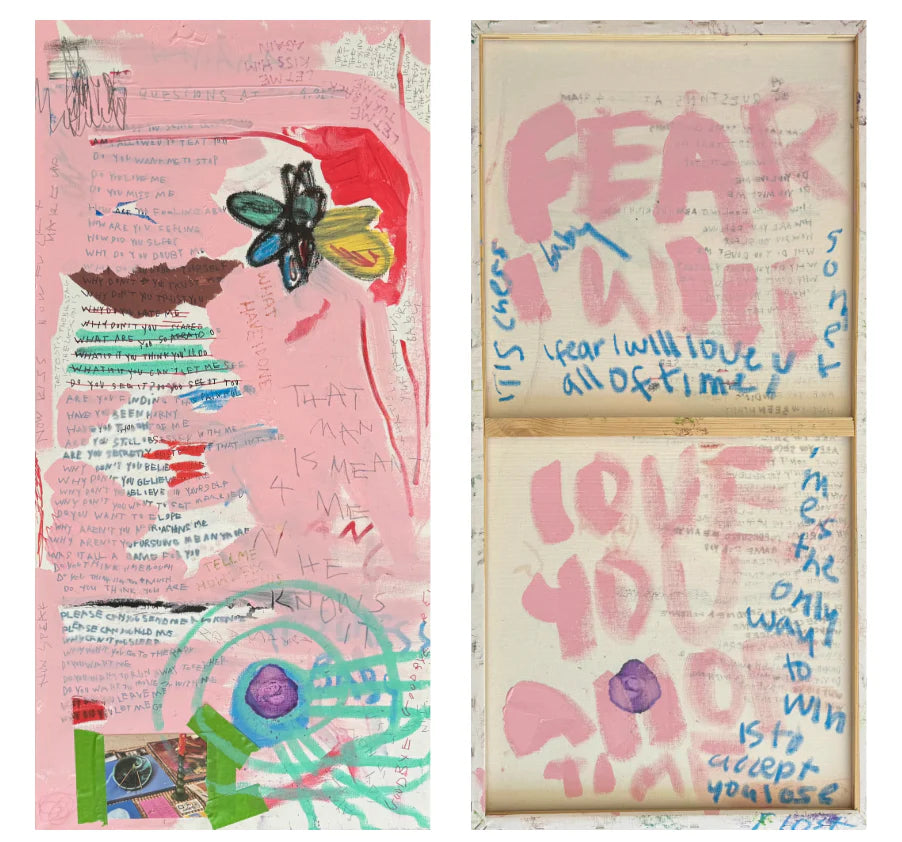 FEAR I WILL LOVE U ALL OF TIME (2025) (*100CM X 50CM X 2CM*)