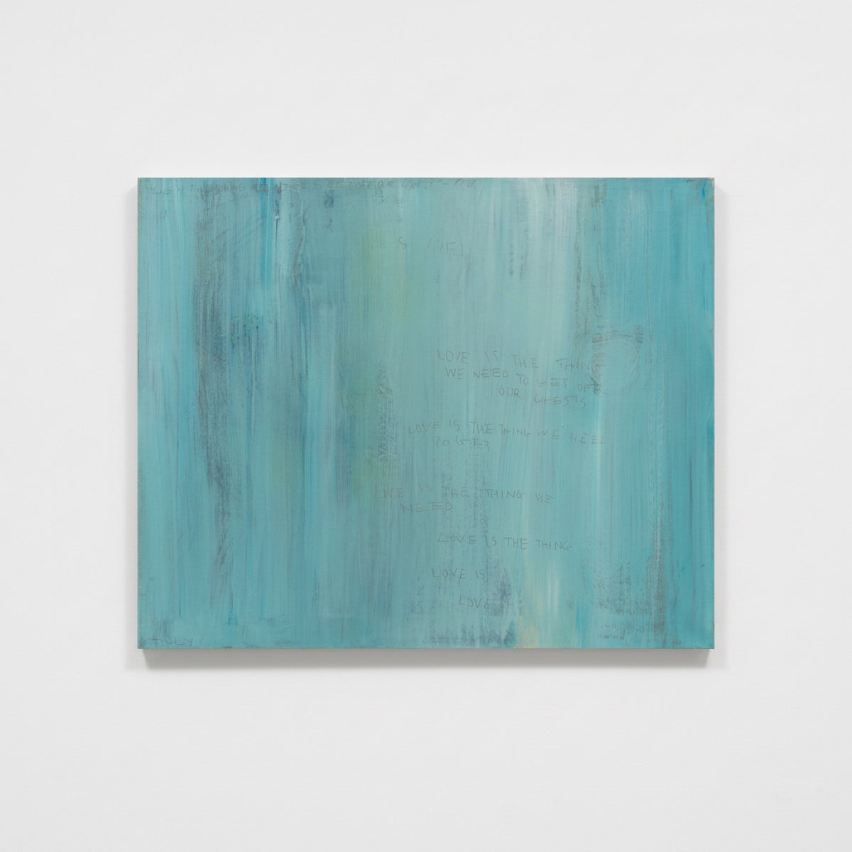 LOVE IS THE THING WE MUST GET OFF OUR CHESTS (I) (2024) (*46CM X 56CM X 2CM*)